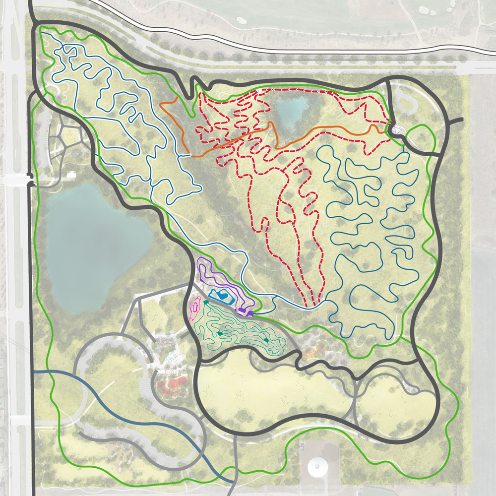 Illustrative rendering showing future improvements to the Northwest Community Park