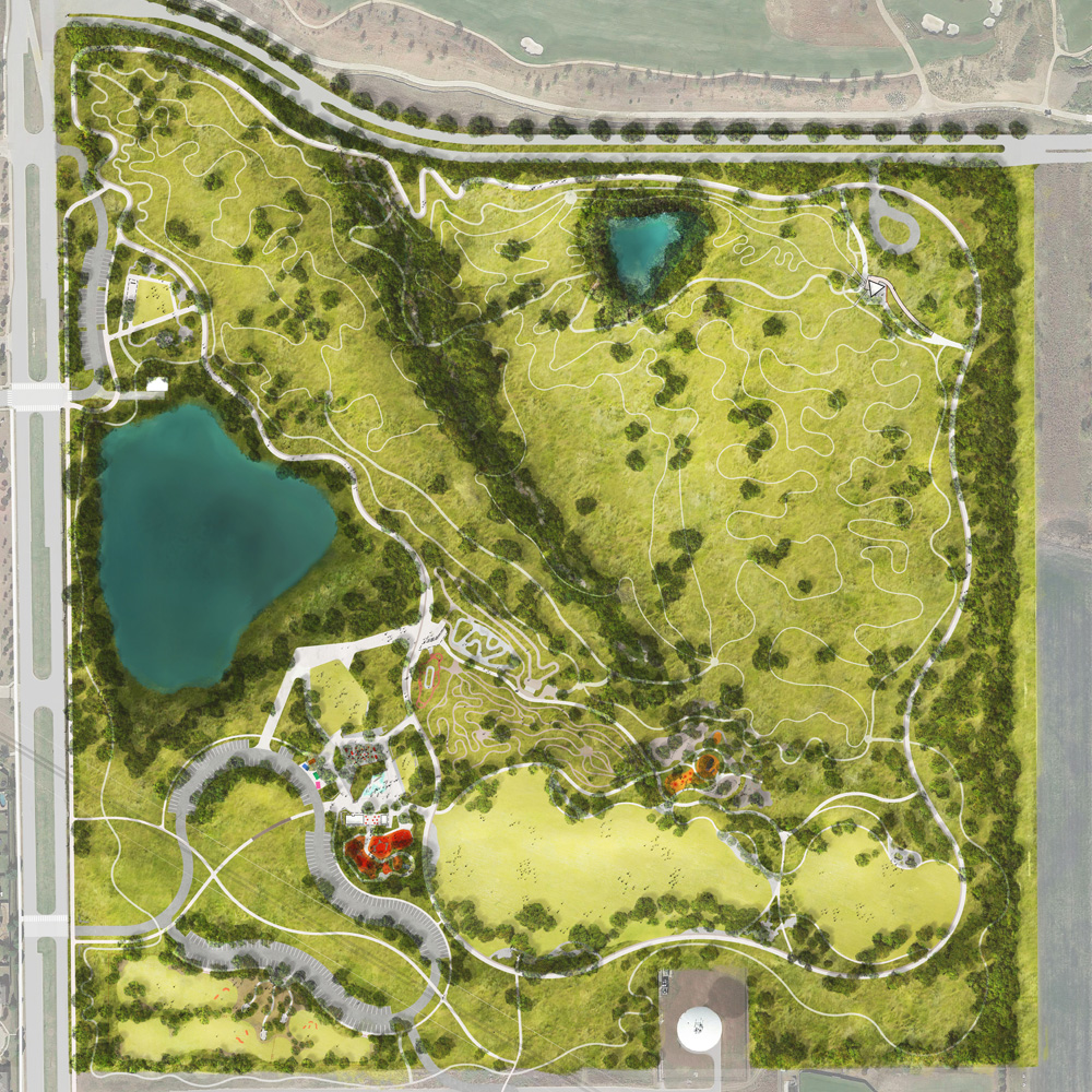 Illustrative rendering showing future improvements to the Northwest Community Park
